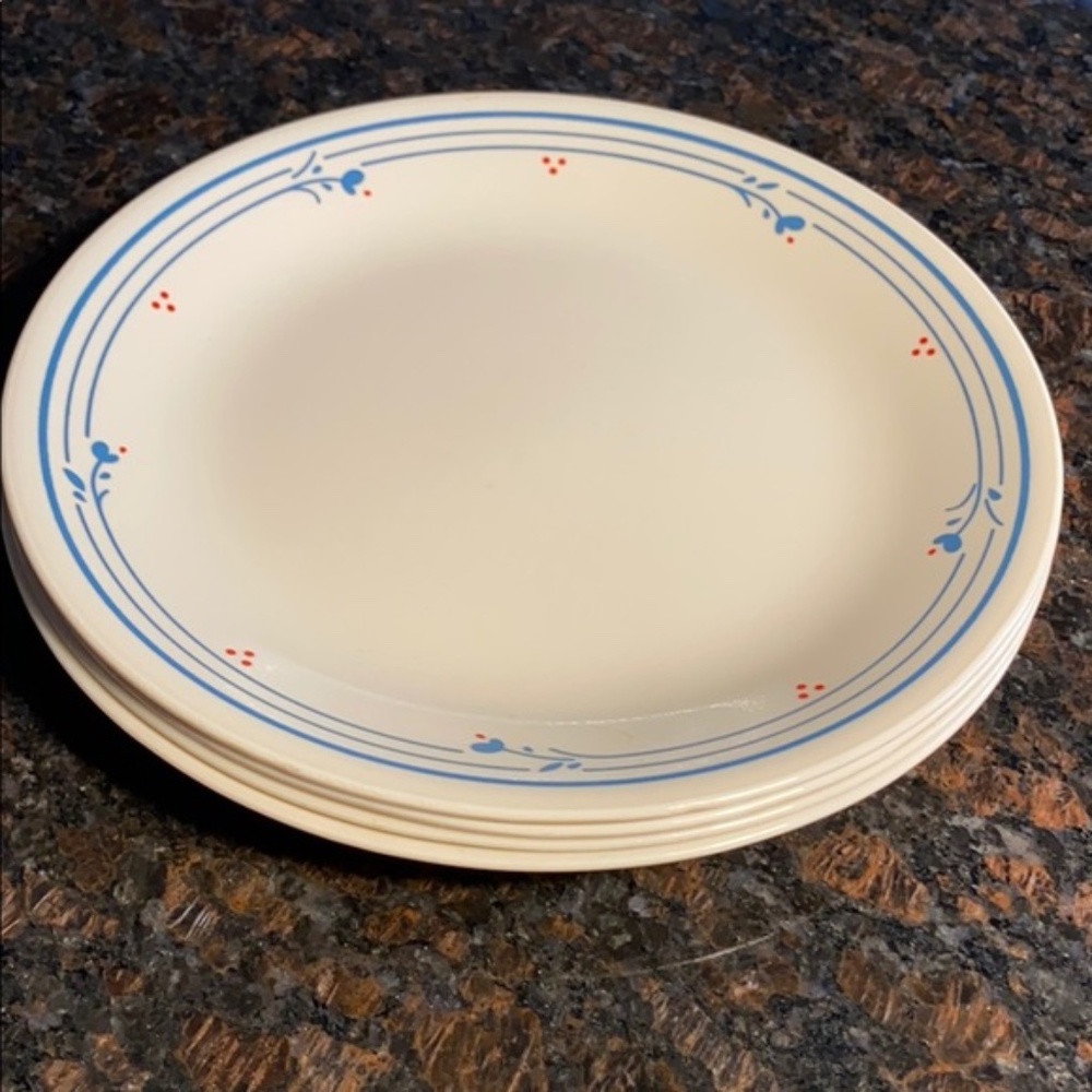 4 Corelle Country Violets 6.75" Bread Plates